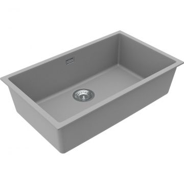 Мойка кухонная прямоугольная Alveus (Алвеус) Granital Omni 40 Concrete-G81 (1150059) с сифоном 1145083