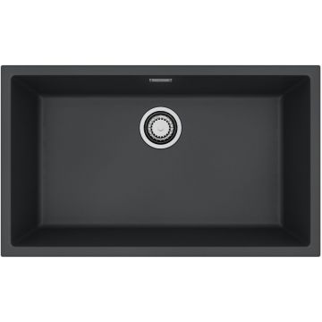 Мойка кухонная прямоугольная Alveus (Алвеус) Granital Omni 40 Deep Black-G90 (1150062) с сифоном 1145083