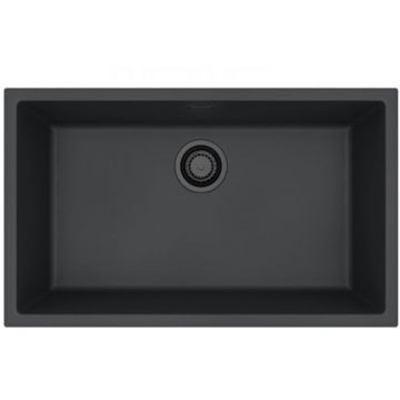 Мойка кухонная прямоугольная Alveus (Алвеус) Granital Omni 40 Deep Black-G90 BE (1150064) с сифоном 1148151