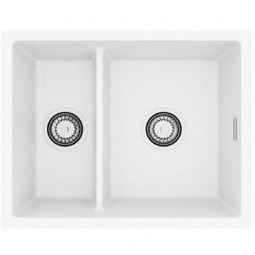 Мойка кухонная прямоугольная Alveus (Алвеус) Granital Omni 50 Arctic-G11 (1150065) с сифоном 1145083