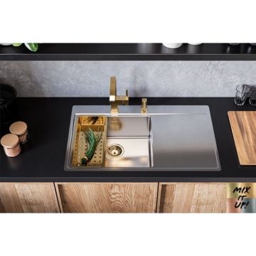 Мойка кухонная прямоугольная Alveus (Алвеус) Pure 50R KMB (1103653) с сифоном