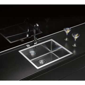 Мойка кухонная прямоугольная Alveus (Алвеус) Quadrix 50 BRS (1102606) с сифоном