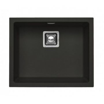 Мойка кухонная прямоугольная Alveus (Алвеус) Granital Plus Quadrix 50 Deep Black-G90 (1149138) с сифоном 1133398
