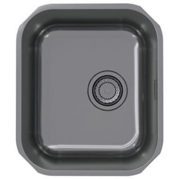 Мойка кухонная прямоугольная Alveus (Алвеус) Monarch PVD Variant 40 Antracit (1113589) с выпуском без сифона