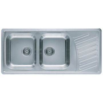 Мойка кухонная прямоугольная Alveus (Алвеус) Elegant 70 Нержавеющая сталь Satin (1009386) с сифоном