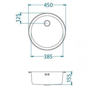 Мойка кухонная круглая Alveus (Алвеус) Form 10 Нержавеющая сталь NAT (1084837) с сифоном