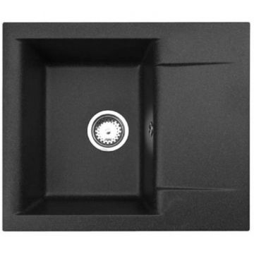 Мойка кухонная прямоугольная Alveus (Алвеус) Granital Gem 20 Carbon-G91 (1149116) с сифоном