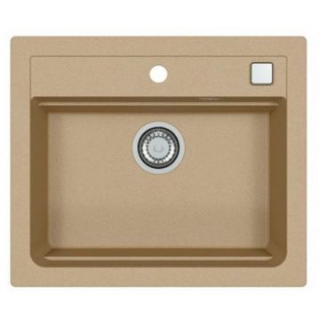 Мойка кухонная прямоугольная Alveus (Алвеус) Granital Atrox 30 Beige-G55 (1131994) с сифоном