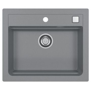 Мойка кухонная прямоугольная Alveus (Алвеус) Granital Atrox 30 Concrete-G81 (1131995) с сифоном