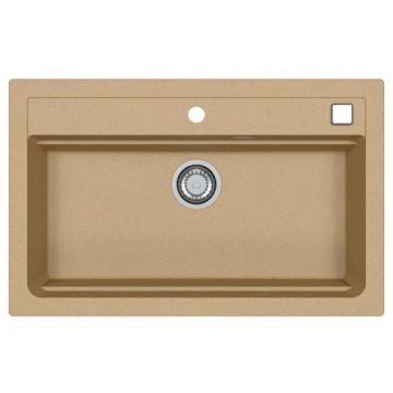 Мойка кухонная прямоугольная Alveus (Алвеус) Granital Atrox 40 Beige-G55 (1140445) с сифоном
