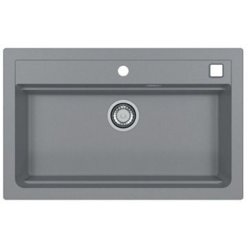 Мойка кухонная прямоугольная Alveus (Алвеус) Granital Atrox 40 Concrete-G81 (1140446) с сифоном