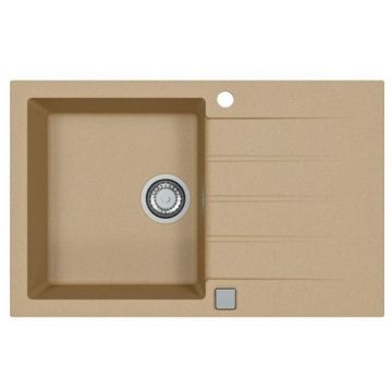 Мойка кухонная прямоугольная Alveus (Алвеус) Granital Cadit 20 Beige-G55 (1132024) с сифоном