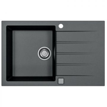 Мойка кухонная прямоугольная Alveus Granital Cadit 20 Carbon-G91 (1132026) с сифоном