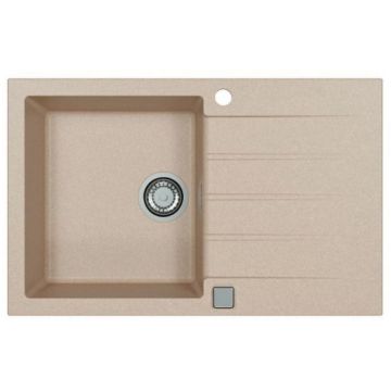 Мойка кухонная прямоугольная Alveus (Алвеус) Granital Cadit 20 Terra-G22 (1132023) с сифоном