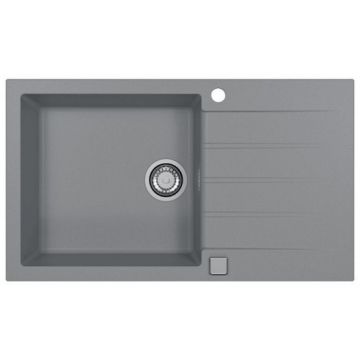 Мойка кухонная прямоугольная Alveus (Алвеус) Granital Cadit 40 Concrete-G81 (1132030) с сифоном