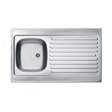 Мойка кухонная прямоугольная Alveus (Алвеус) Classic 70 Нержавеющая сталь NAT (1108745) с сифоном