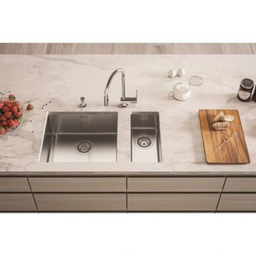 Мойка кухонная прямоугольная Alveus (Алвеус) Kombino 10 Нержавеющая сталь SAT (1100233) с сифоном