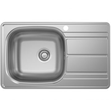 Мойка кухонная Ukinox (Юкинокс) из нержавейки Спектр, цвет: матовая сталь, база: 46х76.8 см, арт. SPM788.480 -GT6K 2L