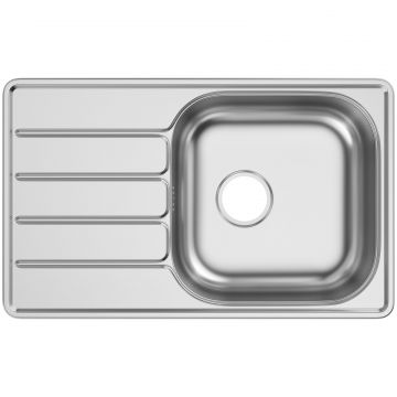 Мойка кухонная Домачи Равенна Ранд DGR 780*480 (6) R1TG 78x48, сталь, встраиваемая сверху, нержавеющая сталь, Domaci