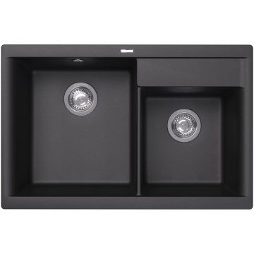 Мойка кухонная прямоугольная Флорентина (Florentina) Касси 780 Антрацит (20.230.E0780.302)