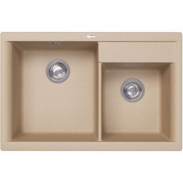 Мойка кухонная прямоугольная Флорентина (Florentina) Касси 780 Бежевая (20.230.E0780.104)