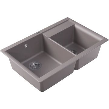 Мойка кухонная прямоугольная Флорентина (Florentina) Касси 780 Грей (20.230.E0780.305)