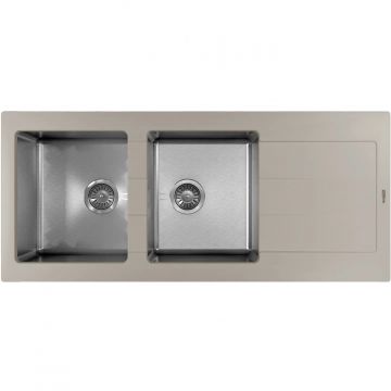 Мойка кухонная прямоугольная Флорентина (Florentina) Комби 1160 Грей (21.415.E1160.305)