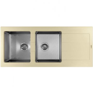 Мойка кухонная прямоугольная Флорентина (Florentina) Комби 1160 Шампань (21.415.E1160.202)
