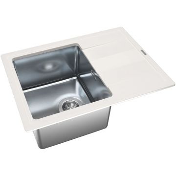 Мойка кухонная прямоугольная Флорентина (Florentina) Комби 650 Жасмин (21.390.B0650.201)