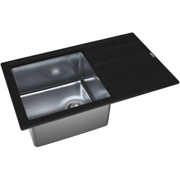 Мойка кухонная прямоугольная Флорентина (Florentina) Комби 780 Антрацит (21.395.D0780.302)