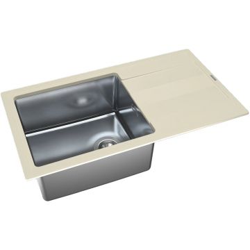 Мойка кухонная прямоугольная Флорентина (Florentina) Комби 860 Шампань (21.400.D0860.202)