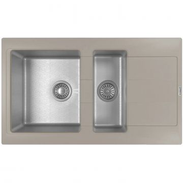 Мойка кухонная прямоугольная Флорентина (Florentina) Комби 860К Грей (21.410.D0860.305)