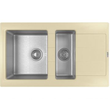 Мойка кухонная прямоугольная Флорентина (Florentina) Комби 860К Шампань (21.410.D0860.202)