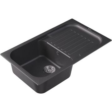 Мойка кухонная прямоугольная Флорентина (Florentina) Арона 860 Черная (20.225.D0860.102)