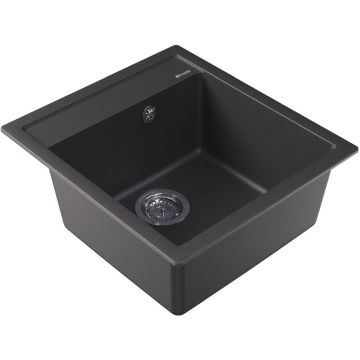 Мойка кухонная прямоугольная Флорентина (Florentina) Липси 460 Черная (20.280.B0460.102)