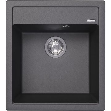 Мойка кухонная прямоугольная Флорентина (Florentina) Липси 460 Черная (20.280.B0460.102)