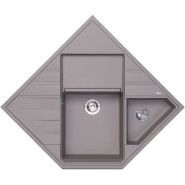 Мойка кухонная угловая Флорентина (Florentina) Бомбей Грей (20.375.J0900.305)
