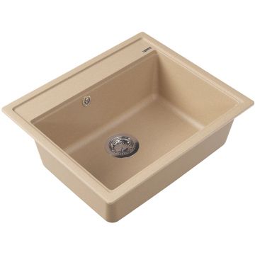 Мойка кухонная прямоугольная Флорентина (Florentina) Липси 600 Бежевая (20.120.D0600.104)