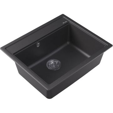 Мойка кухонная прямоугольная Флорентина (Florentina) Липси 600 Черная (20.120.D0600.102)