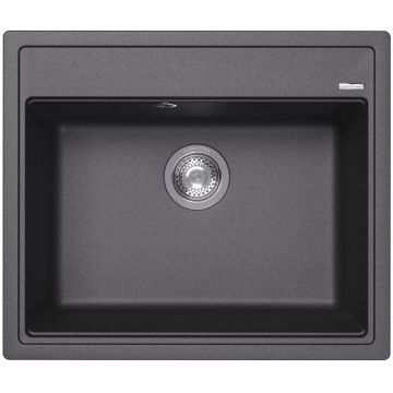 Мойка кухонная прямоугольная Флорентина (Florentina) Липси 600 Черная (20.120.D0600.102)