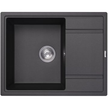 Мойка кухонная прямоугольная Флорентина (Florentina) Липси 650 Антрацит (20.125.C0650.302)