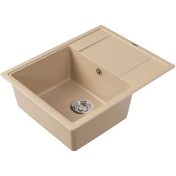 Мойка кухонная прямоугольная Флорентина (Florentina) Липси 650 Бежевая (20.125.C0650.104)
