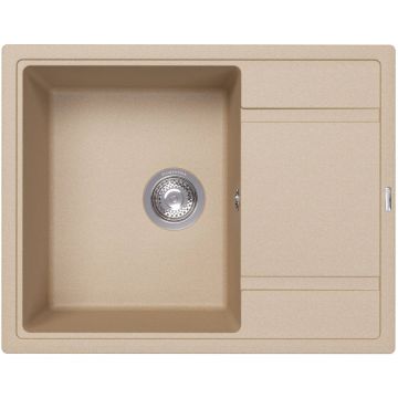Мойка кухонная прямоугольная Флорентина (Florentina) Липси 650 Бежевая (20.125.C0650.104)