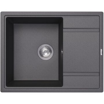 Мойка кухонная прямоугольная Флорентина (Florentina) Липси 650 Черная (20.125.C0650.102)