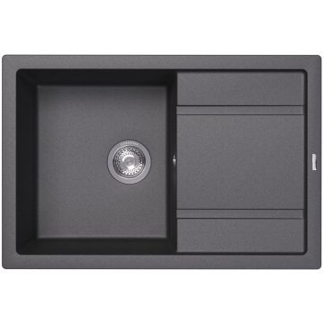Мойка кухонная прямоугольная Флорентина (Florentina) Липси 760 Черная (20.160.D0760.102)