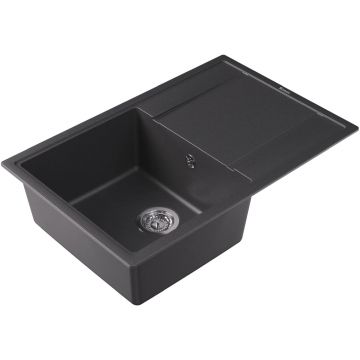 Мойка кухонная прямоугольная Флорентина (Florentina) Липси 780 Черная (20.270.C0780.102)