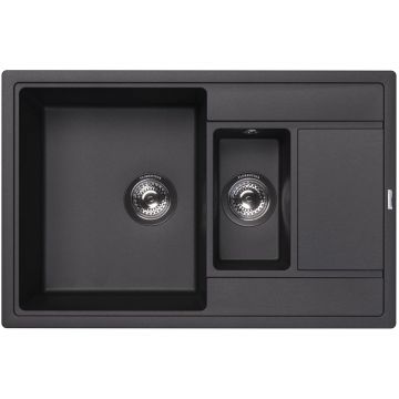 Мойка кухонная прямоугольная Флорентина (Florentina) Липси 780К Антрацит (20.250.D0780.302)