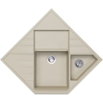 Мойка кухонная угловая Флорентина (Florentina) Бомбей Шампань (20.375.J0900.202)