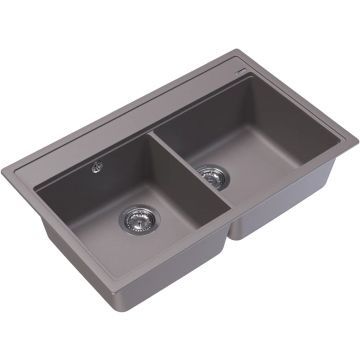 Мойка кухонная прямоугольная Флорентина (Florentina) Липси 820 Грей (20.370.E0820.305)