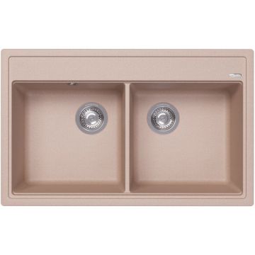 Мойка кухонная прямоугольная Флорентина (Florentina) Липси 820 Песочная (20.370.E0820.107)
